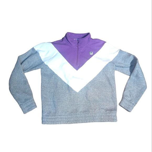 🛍️ 80S 90S RETRO FILA 3/4 ZIP SWEATSHIRT - Picture 1 of 3
